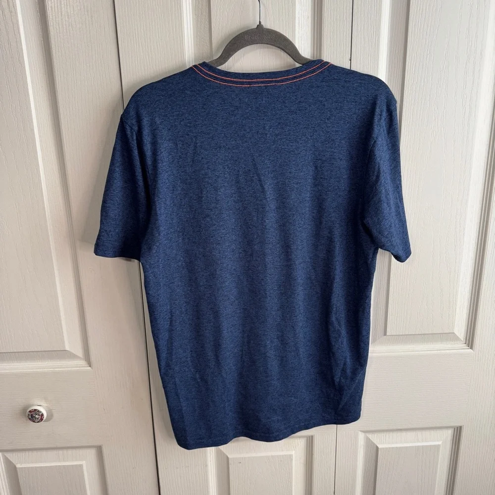 The North Face Mountain Athletics Blue Graphic Print Short Sleeve‎ Men's Size S
